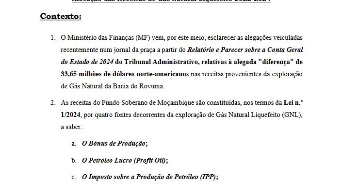 Alocação das Receitas de Gás Natural Liquefeito 2022-2024