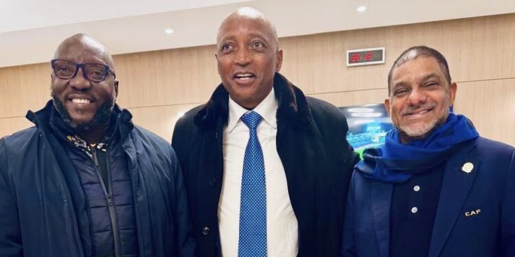 Caifadine Manasse mantém encontro de cortesia com Presidente da CAF em Marrocos