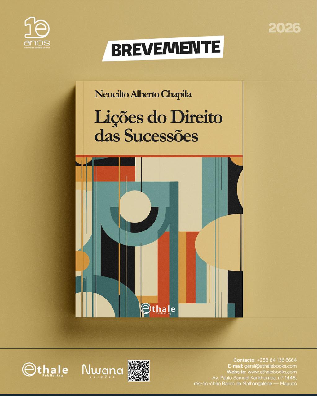 Neucilto Chapila lança em breve “Lições do Direito das Sucessões”